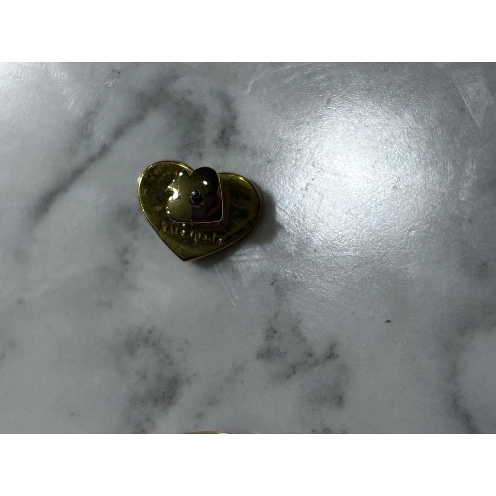 Kate Spade‎ Heritage Two Tone Pink Heart Stud Earrings